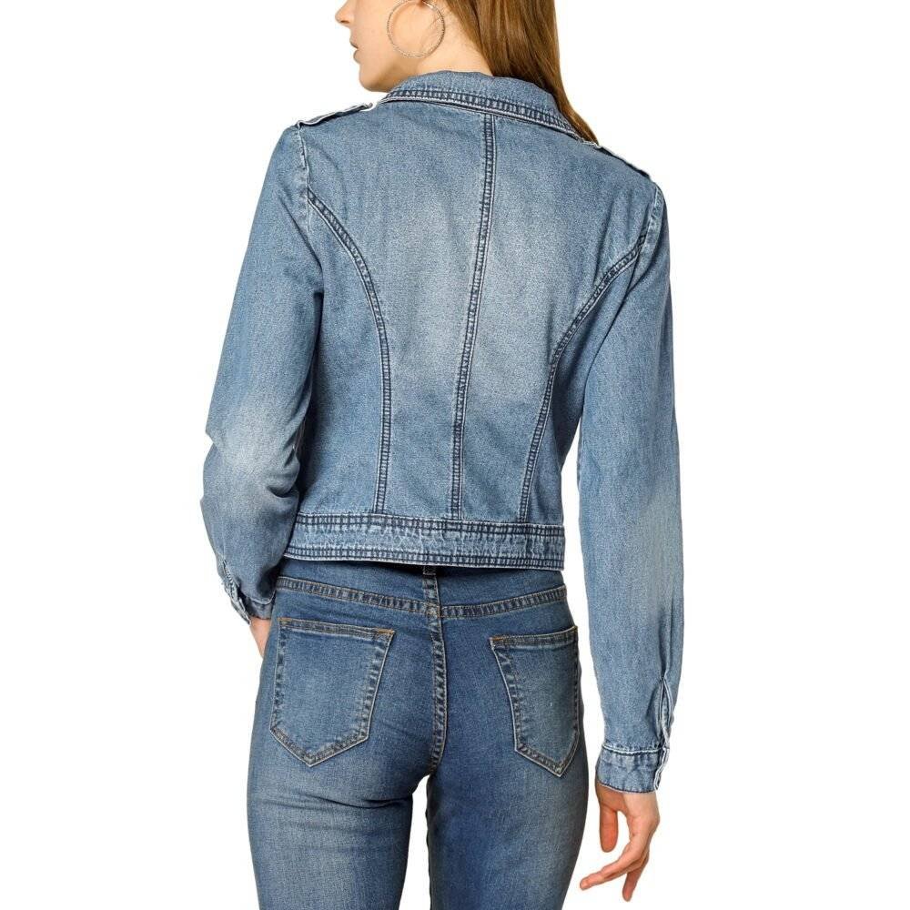 womens denim biker jacket 2