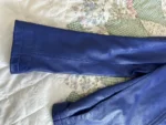 Royal Blue Leather Biker Jacket 3