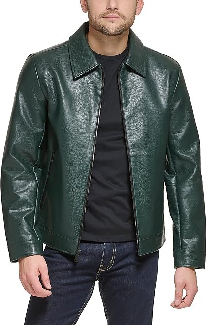 Army Green Leather jacket