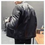 Biker Black Leather Jacket 2