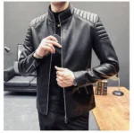 Biker Black Leather Jacket 3