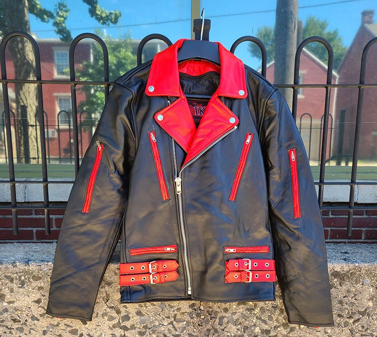 Black And Red Biker Jacket