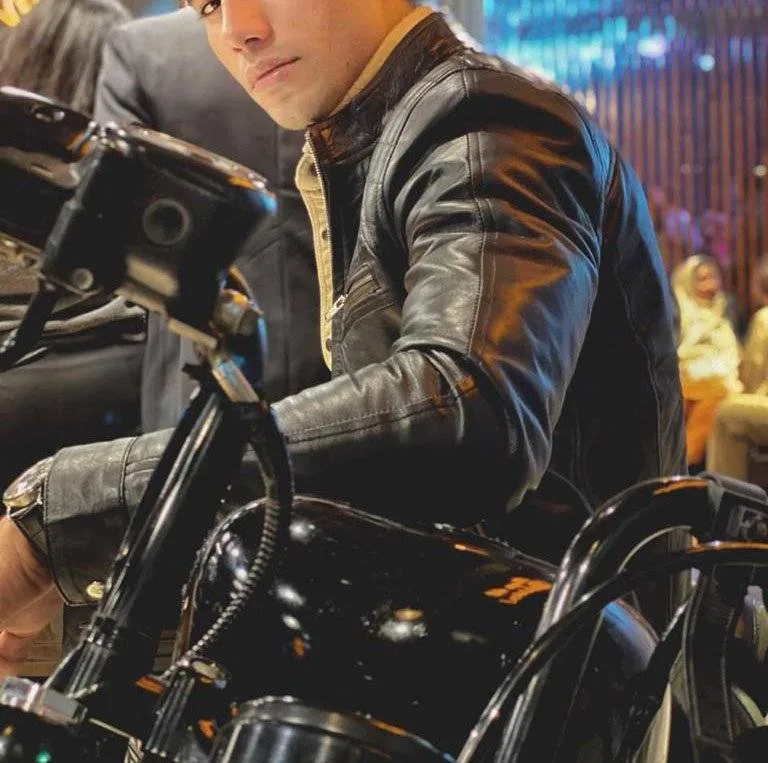 Black Cafe Racer Jacket 4