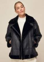 Black Fur Moto Jacket