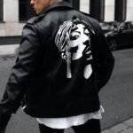 Black Leather Biker Jacket Mens