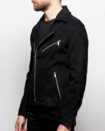 Black Suede Biker Jacket 2