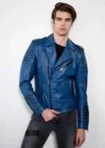 Blue Biker Jacket