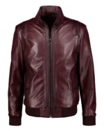 Burgundy Biker Jacket