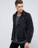 Faux Suede Biker Jacket