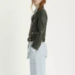 Forest Green Leather Jacket 2