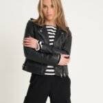 Genuine Leather Biker Jacket Women 3