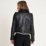 Genuine Leather Biker Jacket Women 4