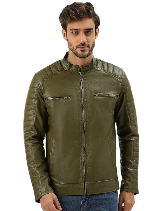 Green Faux Leather jacket