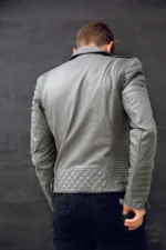 Grey Biker Jacket 2