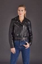 Ladies Black biker Jacket