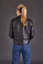 Ladies Black biker Jacket 2