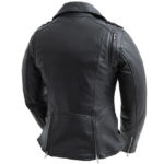 Ladies Leather Biker Jacket 2