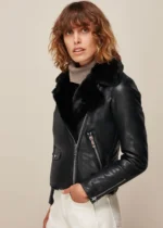 Leather Biker Jacket Fur