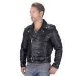 Leather Biker Jacket Men's