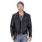 Leather Biker Jacket Men's 2