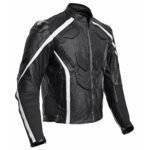 Leather Motorcycle Racing Jacket with aerodynamic design for speed