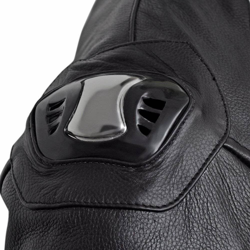 Protective Leather Motorcycle Racing Jacket featuring reinforced armor