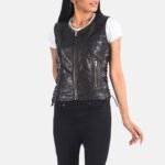 Long Leather Vest Women's