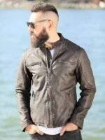 Men's Biker Jacket Leather 4