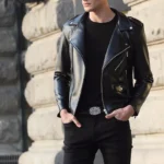 Men's Leather Biker Jacket 2