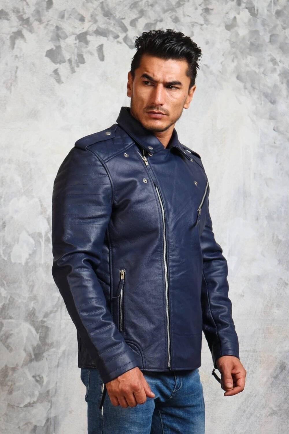 Mens Motorcycle Leather Jacket