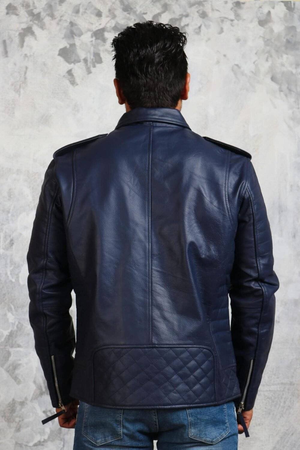 Mens Motorcycle Leather Jacket 3