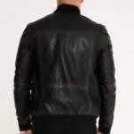 Mens Real Leather Biker Jacket 3