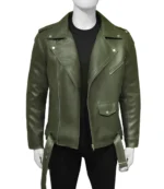 Olive Green Biker Jacket