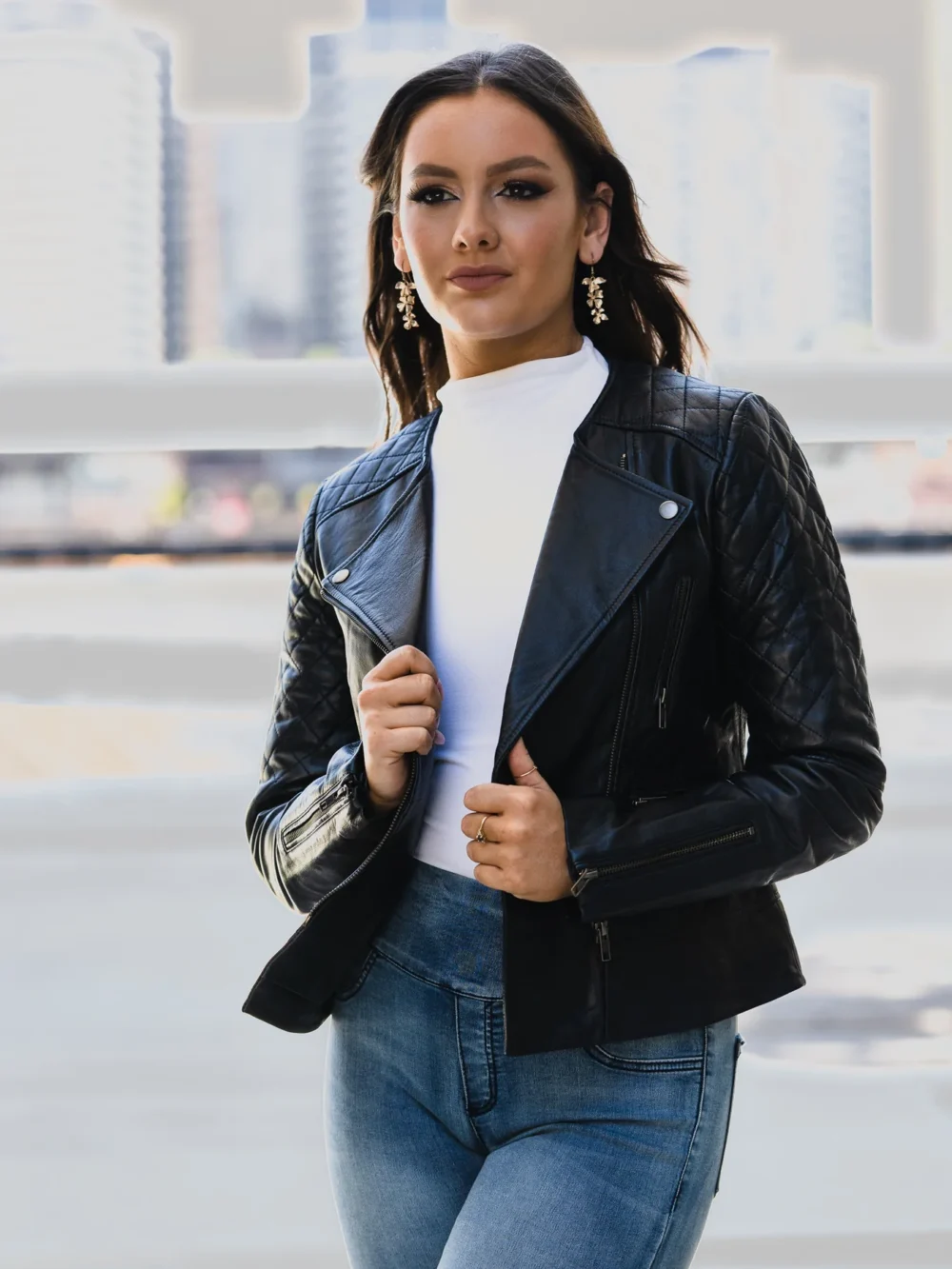 Oversized Biker Leather Jacket