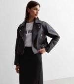 Oversized Leather Biker Jacket