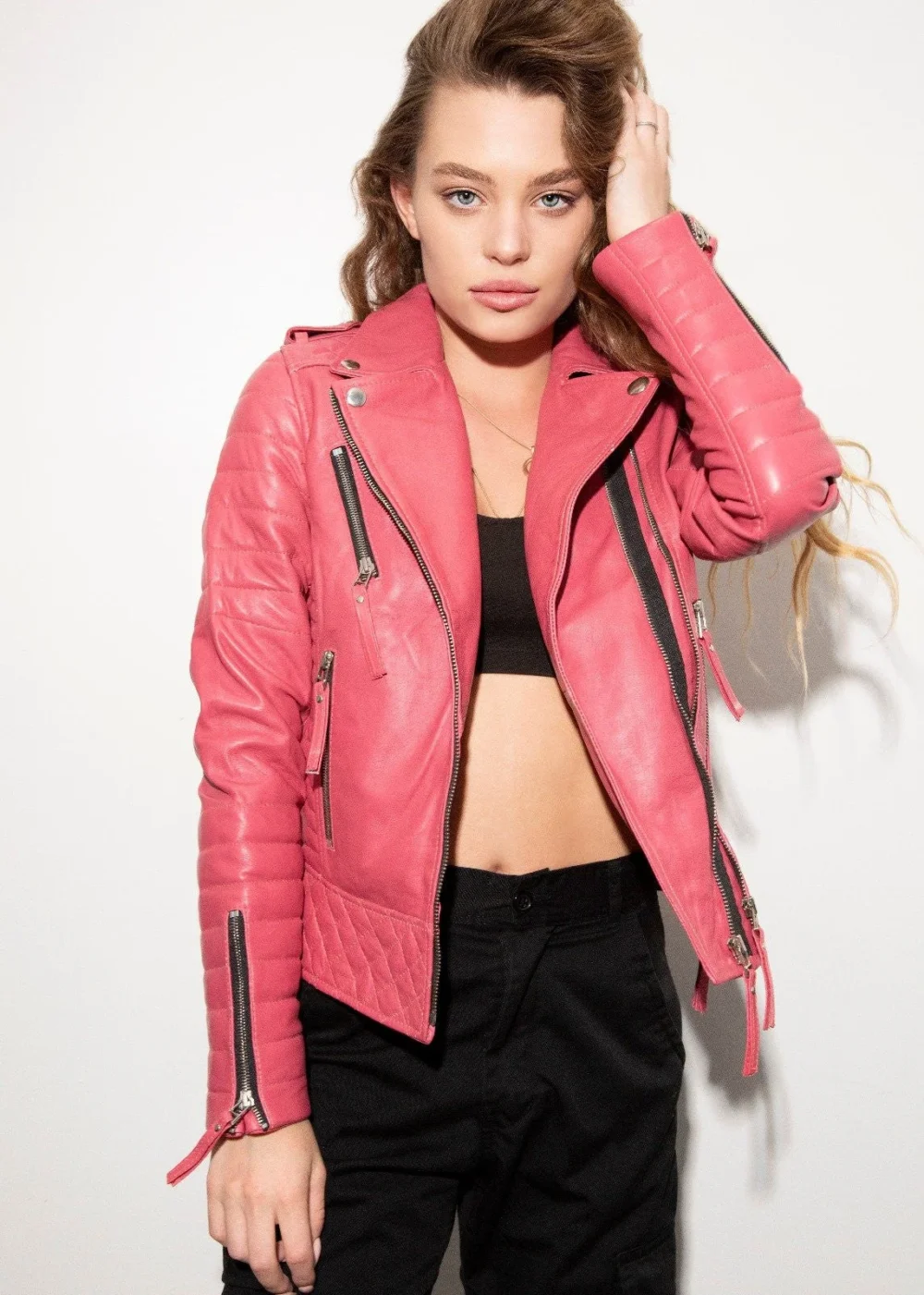 Pink Motorcycle Jacket 2