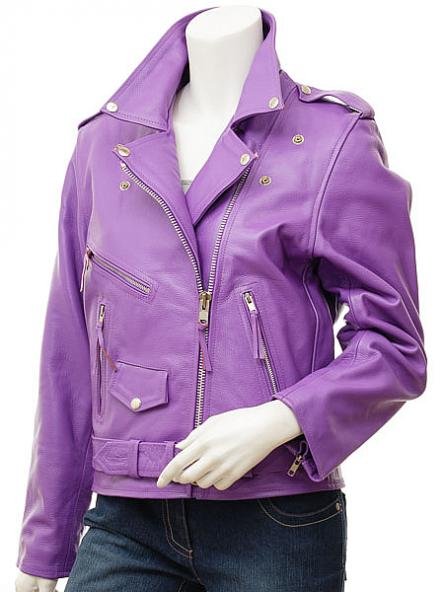 Purple Biker Jacket