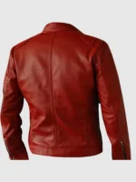 Red Biker Jacket Mens 2