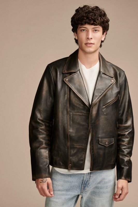 Retro Leather Motorcycle Jacket
