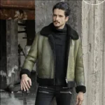 Shearling Biker Jacket Mens