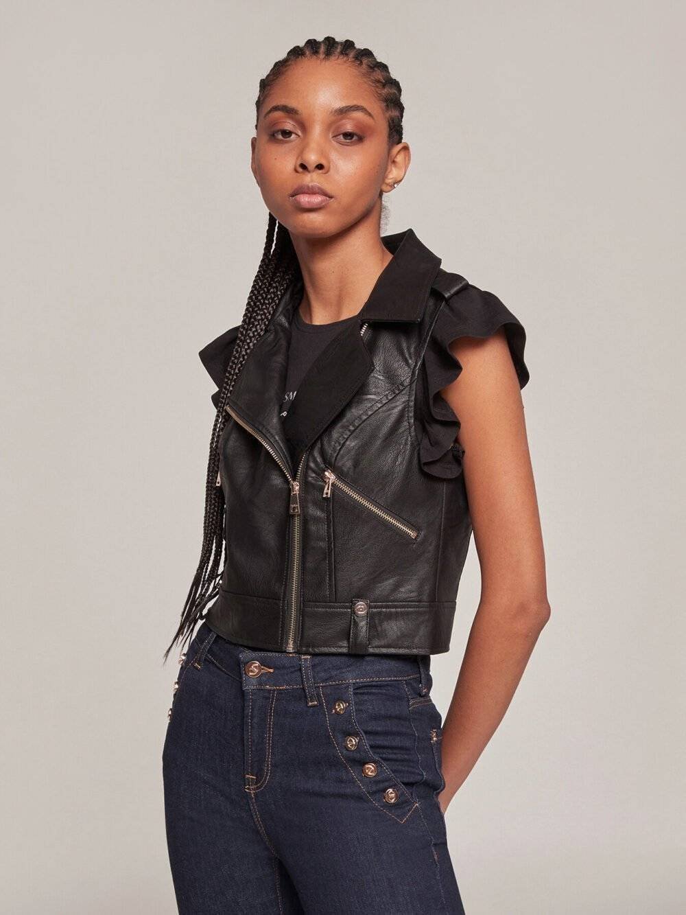 Sleeveless Biker Jacket