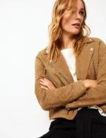 Suede Biker Jacket Womens 2