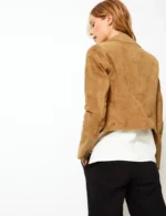 Suede Biker Jacket Womens 3