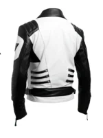 White And Black Biker Jacket 2