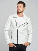 White Biker Jacket Mens