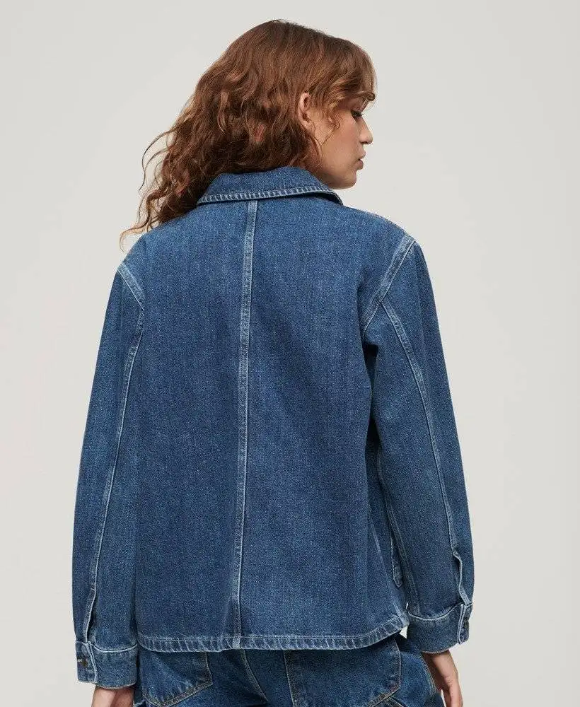 denim chore jacket womens 2