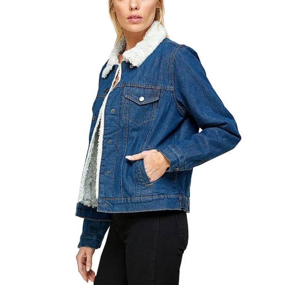 denim jacket sherpa womens 2