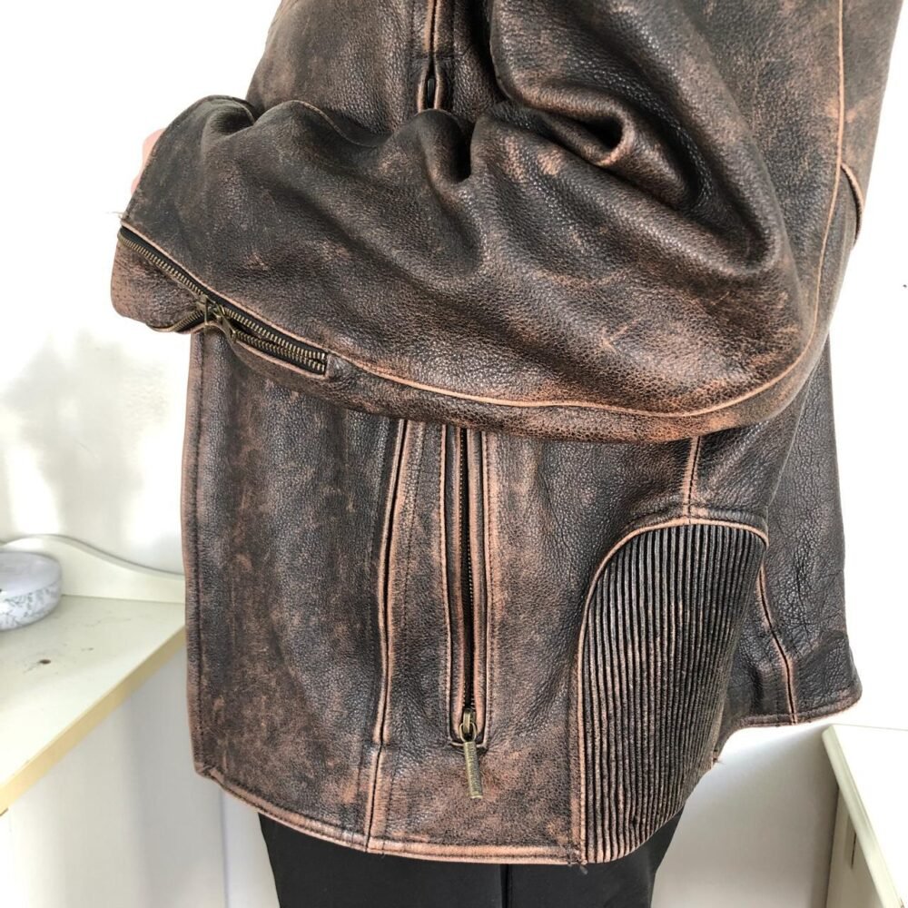 harley davidson brown leather jacket 2
