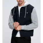 hooded denim jacket mens