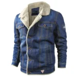 mens denim jacket with fur 3